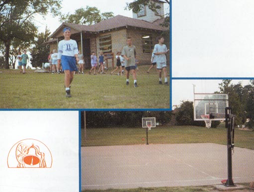 Chapel building and basketball courts